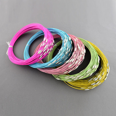 Stainless Steel Wire Necklace Cord DIY Jewelry Making TWIR-R003-M-1