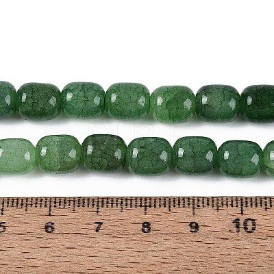 Baking Paint Crackle Glass Beads Strands DGLA-N019-01B-14-1