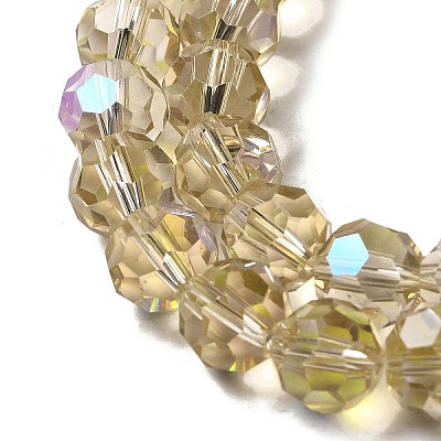 Electroplate Transparent Glass Beads Strands EGLA-A035-T10mm-L22-1