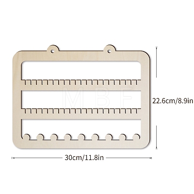 Rectangle Wood Wall Mounted Display Rack PW-WG43679-04-1