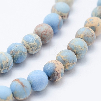 Natural Imperial Jasper Beads Strands G-K232-6mm-01A-1