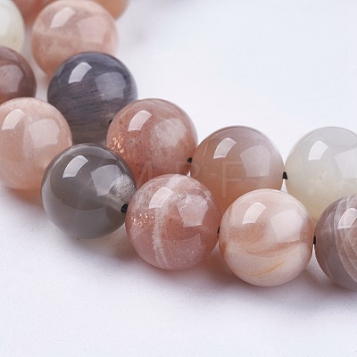 Natural Multi-Moonstone Beads Strands G-J157-10mm-06-1