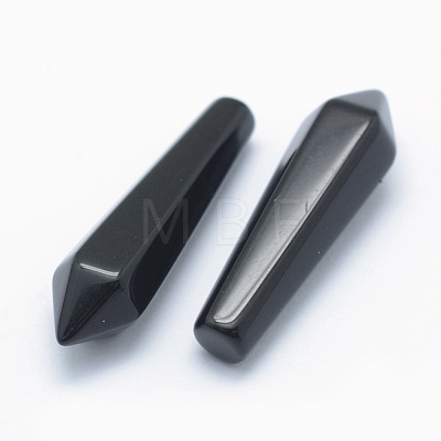 Natural Obsidian Pointed Beads X-G-E490-C17-1
