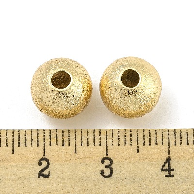 Brass Textured Beads KK-P258-05A-G-1