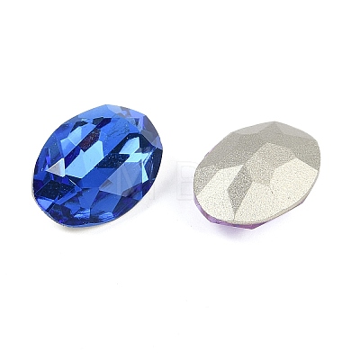 Glass Pointed Back Rhinestone Cabochons RGLA-A010-10x14mm-M-1