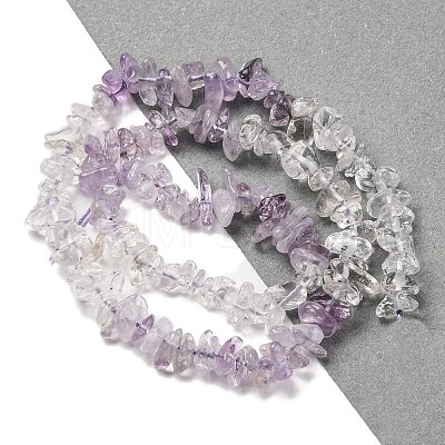 Natural Quartz Crystal & Amethyst Beads Strands G-L610-A02-A01-1