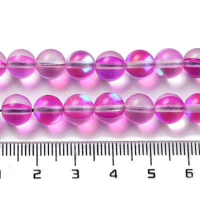 Synthetic Moonstone Beads Strands G-P528-J02-03-1