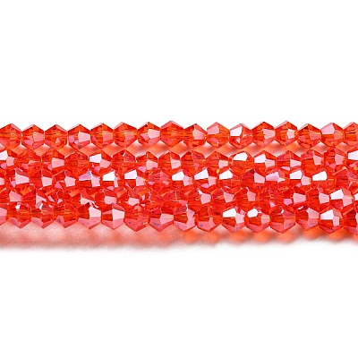 Transparent Electroplate Glass Beads Strands EGLA-A039-T4mm-A14-1