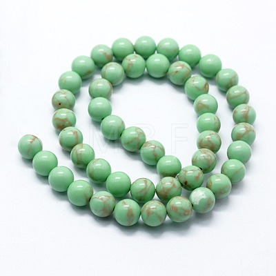 Synthetic Imperial Jasper Beads Strands G-I199-35-8mm-F-1