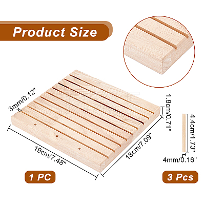 Customized 9-Slot Wooden Quilting Ruler Storage Rack RDIS-WH0011-25-1