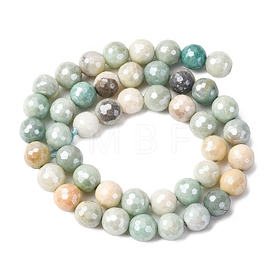 Natural Flower Amazonite Beads Strands X-G-O164-02-8mm-1