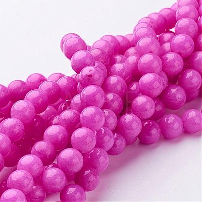 Natural Mashan Jade Round Beads Strands G-D263-6mm-XS30-1