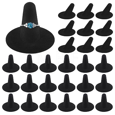 30Pcs Resin Flocking Ring Displays RDIS-FG0001-33-1