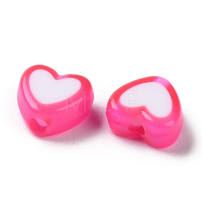 Heart Acrylic Beads TACR-S117-04H-1