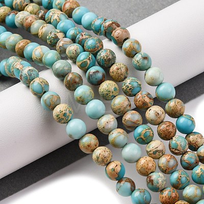 Dyed Natural Regalite/Imperial Jasper/Sea Sediment Jasper Beads Strands G-B124-C02-03-1