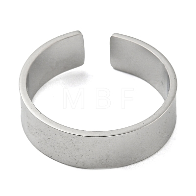 304 Stainless Steel Open Eye  Cuff Rings RJEW-G306-02P-1