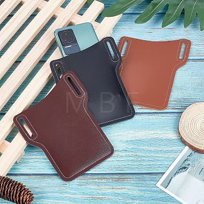 Gorgecraft 2Pcs PU Leather Mobile Phone Belt Pouch AJEW-GF0005-26A-1