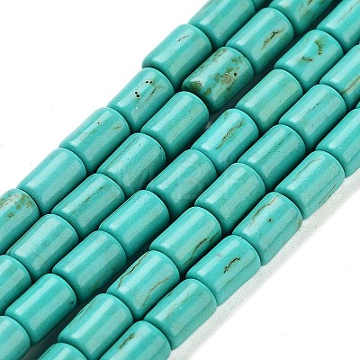 Synthetic Turquoise Beads Strands X-TURQ-G120-4x6mm-13-1
