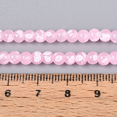 Baking Paint Glass Beads Strands DGLA-N015-4mm-02-1