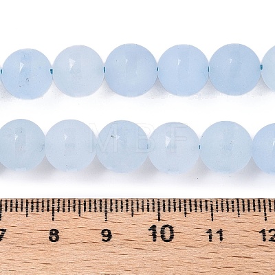 Frosted Natural White Jade Beads Strands G-T138-10mm-209C-1