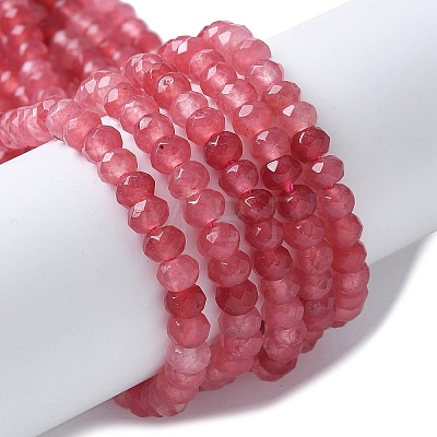 Dyed Natural Malaysia Jade Rondelle Beads Strands G-E316-2x4mm-62-1