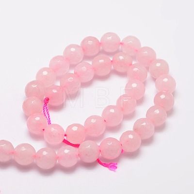 Dyed Natural White Jade Round Beads Strands X-G-E313-8mm-02-1