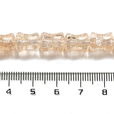 Transparent Crackle Glass Beads Strands GLAA-D025-01F-1