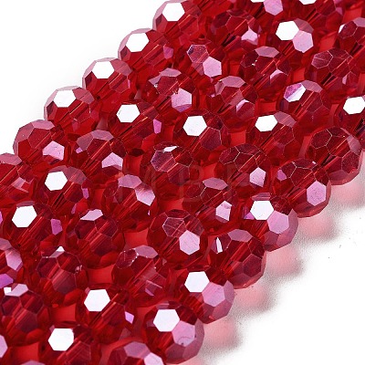 Electroplate Transparent Glass Beads Strands X-EGLA-A035-T10mm-A01-1