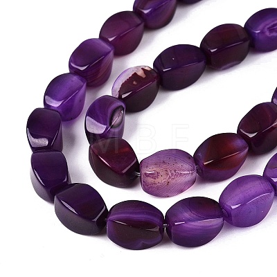 Natural Agate Beads Strands G-Q604-02A-08-1