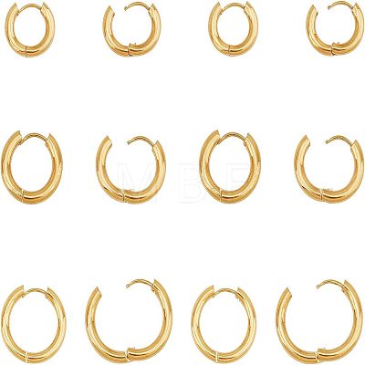 Unicraftale 304 Stainless Steel Huggie Hoop Earrings EJEW-UN0001-25G-1