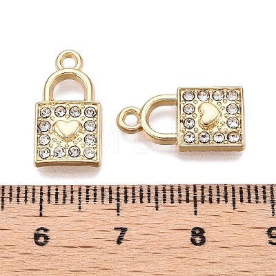 Rack Plating Alloy Rhinestone Pendants FIND-N005-29G-A-1