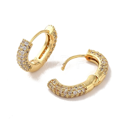 Brass Micro Pave Cubic Zirconia Earrings for Women EJEW-E301-05G-1