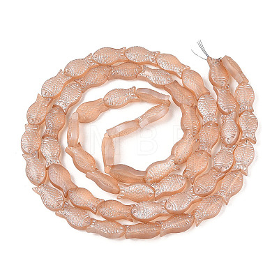Frosted Glass Beads Strands GLAA-T023-40C-06-1