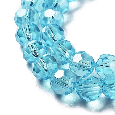 Electroplate Transparent Glass Beads Strands LS-EGLA-A035-T8mm-A08-1