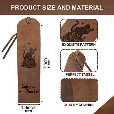 Cowhide Leather Labels AJEW-WH0386-0028-1