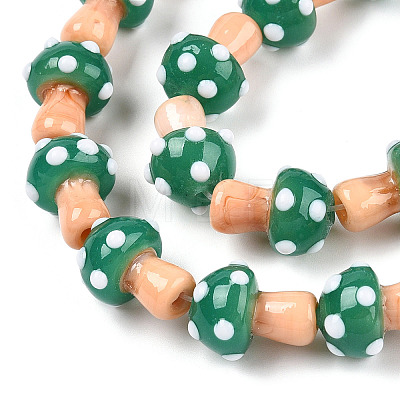 Handmade Lampwork Beads Strands X-LAMP-N024-09E-1