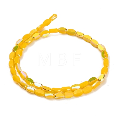 Electroplate Opaque Glass Beads EGLA-H112-06-HR03-1