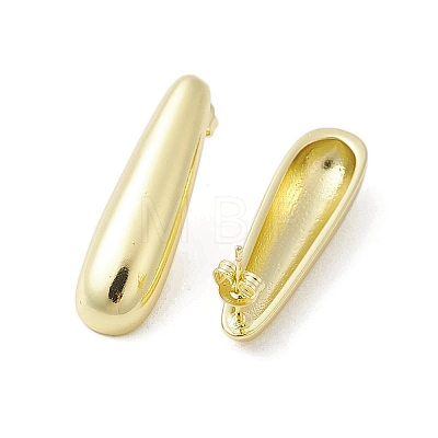 Brass Stud Earrings EJEW-M244-10G-1