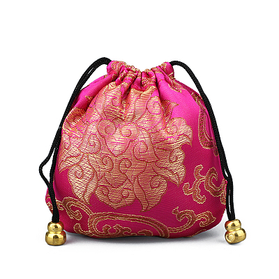 Chinese Style Stain Brocade Jewelry Packing Pouches PAAG-PW0001-161K-1-1