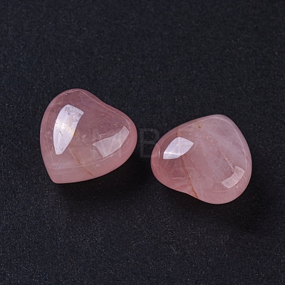 Natural Rose Quartz Heart Love Stone G-L533-57-1