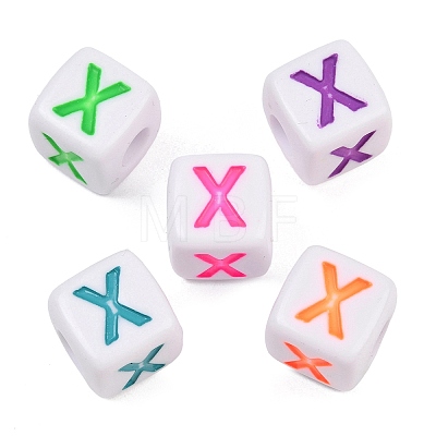 Opaque Acrylic Enamel European Beads AC-ACBA1794-04X-1
