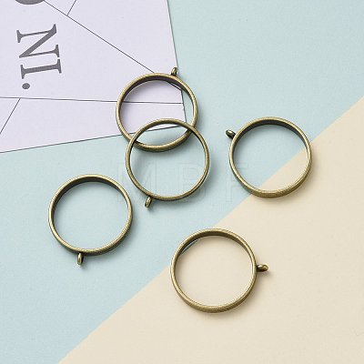 Alloy Open Back Bezel Pendants PALLOY-YW0001-09AB-1