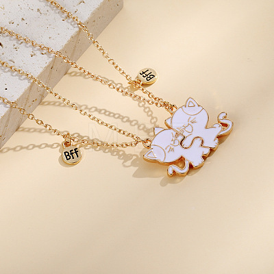 Alloy with Enamel Pendant Necklaces PW-WG800FB-01-1