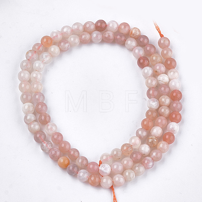 Natural Sunstone Beads Strands X-G-S333-4mm-038-1