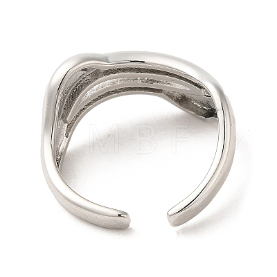 Brass Open Cuff Ring for Man RJEW-M165-01B-P-1