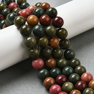 Dyed Natural Malaysia Jade Beads Strands G-G021-02C-18-1