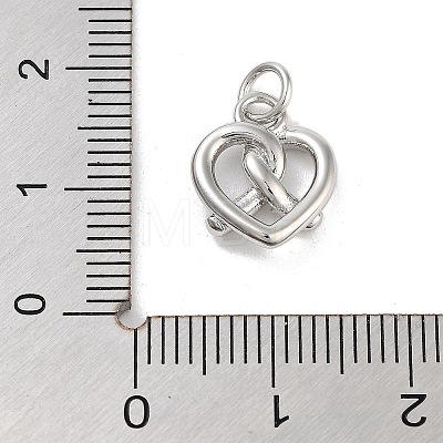 Rack Plating Heart Brass Pendants KK-M293-01P-1