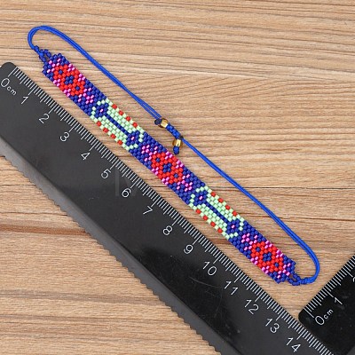 Miyuki Seed Braided Bead Bracelet BJEW-P269-40-1