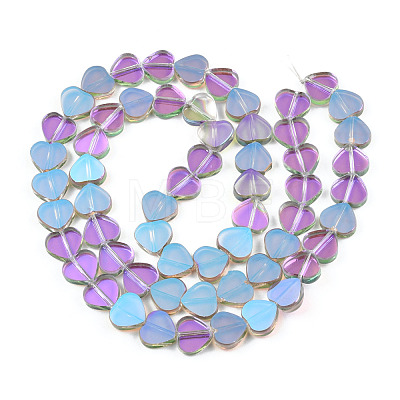 Transparent Electroplate Glass Beads Strands EGLA-N006-080-A04-1