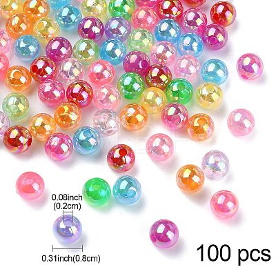 Transparent Acrylic Beads MACR-YW0002-90A-M-1